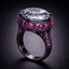 Designer Oval Cut Black CZ Copper Anti Tarnish Cocktail Ring Bulk