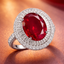 Sparkling Rhodium Silver Plated CZ Copper Anti Tarnish Fancy Ring Bulk