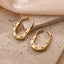 Screw Gold Silver CZ Anti Tarnish Stainless Steel Hoop Earrings Bulk