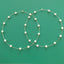 Wholesale Pearl Gold Plated Anti-Tarnish Copper Hoop Earrings