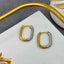 Oval Two Tone 18K Gold Anti Tarnish Hoop Bali Earring For Women Bulk