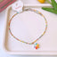 Daisy Rainbow Flower Multi Beaded Silver Charm Necklace Kids Bulk