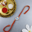 Heart Evil Eye Rose Gold Plated CZ Mother of Pearl Thread Rakhi Bulk