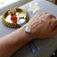 Heart Evil Eye Silver Plated CZ Mother of Pearl Thread Rakhi For Men Bulk