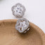 Floral Star Cut Silver Plated CZ Anti Tarnish Copper Stud Earrings Bulk