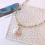 Pink White Duck Multicolour Beaded Silver Charm Necklace Kids Bulk