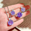Multi Color Elegant Rose-Cut Silver Cubic Zirconia Necklace Combo Bulk