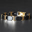 Gold Tungsten Carbide Black Glossy Ceramic Bio Magnetic Bracelet Bulk
