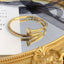 Gothic Cz Stainless Steel Gold Cuff Kada Bangle Bracelet Men