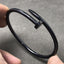 Nail Gothic Stainless Steel Black Cuff Kada Bangle Bracelet Bulk