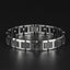 Black Ceramic Silver 316L Stainless Steel Magnetic Bracelet Men Bulk
