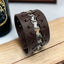 Casual Chain Dark Brown Handcrafted Leather Wrist Band Bracelet Bulk