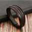 Braided Multi-Layer Brown Leather Wrist Wrap Band Bracelet Bulk