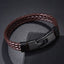 Brown Triple Layer Braided Rope Leather Wrist Band Wrap Bracelet Bulk