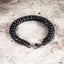 Layered Wrist Wrap Black Stainless Steel Curb Chain Bracelet Bulk
