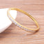 Baguettes American Diamonds Crystal Gold Copper Cuff Kada Bangle Bulk