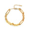 Link Chain 18K Gold Anti Tarnish Chain Bracelet For Women Bulk