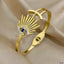 Eyelash Evil Eye CZ 18K Gold Anti Tarnish Openable Kada Bracelet Bulk