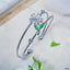 Flower Leaf White Silver Green CZ Anti Tarnish Cuff Bracelet Bulk