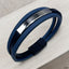 Id Layer Black Silver Vegan Leather Bracelet For Men Bulk