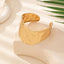 Wave Beaten 18K Gold Cuff Kada Bracelet For Women Bulk