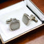 White Silver Crystal Cufflinks In Box Bulk