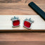Red Crystal Cufflinks In Box Bulk