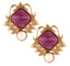 Victorian 18K Gold Plated Purple Pearl Stud Earring For Women