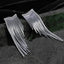 Glossy Silver Cubic Zirconia Long Dangling Chain Earring Women Bulk