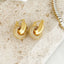Pave Interlock Gold Cubic Zirconia Hoop Earring For Women Bulk