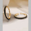 Simple Enamel Black 18K Gold Anti Tarnish Hoop Earring For Women Bulk