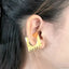 Square Round 18K Gold Brass Anti Tarnish Ear Cuff Earring Women Bulk