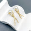 Leafing Pearl White 18K Gold Anti Tarnish Dangler Earring Women Bulk