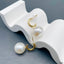 Casual Pearl White 18K Gold Anti Tarnish Drop Hoop Earring Women Bulk