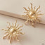 Sun 18K Gold Anti Tarnish Stud Earring For Women Bulk