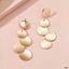 Dented Disc 18K Gold Anti Tarnish Dangler Earring For Women Bulk