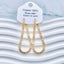 Baguette Cut Chain Gold CZ Anti Tarnish Dangler Tassel Earring Bulk