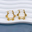 White 18K Gold Enamel Anti Tarnish Hoop Earring For Women Bulk
