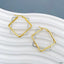 Two Tone Square 18K Gold Silver Anti Tarnish Hoop Stainless Steel Earring For Women
