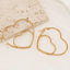 Big Dual Heart 18K Gold Anti Tarnish Hoop Earring For Women Bulk