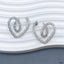 Heart Baguette Cubic Zirconia Silver Anti Tarnish Stud Earring Bulk