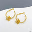 Clover Flower 18K Gold Anti Tarnish Hoop Dangler Earring Women Bulk