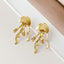 Jelly Fish 18K Gold Anti Tarnish Dangler Earring For Women Bulk