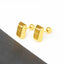 Tiny Glossy 18K Gold Stainless Steel Anti Tarnish Stud Earring Bulk