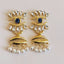 Eyelash Evil Eye Lips Cubic Zirconia Pearl Blue White 18K Gold Anti Tarnish Dangler Earring For Women