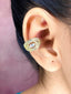 Evil Eye CZ 18K Gold Anti Tarnish Single Ear Cuff Earring Bulk
