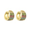 Multi Color Gold Plated Cubic Zirconia Alloy Ear Cuff Earrings Bulk