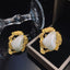 Triangle Freshwater Baroque Pearl 18K Gold White Stud Earring Bulk