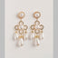Flower Pearl 18K Gold White Chandelier Dangler Earring For Women Bulk