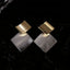 Square Silver Gold Anti Tarnish Drop Dangler Earring For Women Bulk